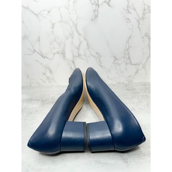 Amalfi Pumps Womens Size 12.5 Blue Pavone Slip On Leather Pointed Toe‎ Heels New - Picture 9 of 13